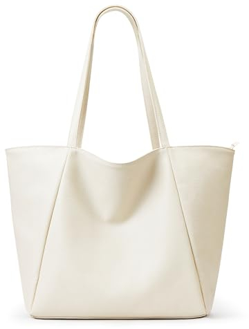 KALIDI Handtasche Damen Shopper Tasche Tote Bag PU Leder Große Schultertasche mit Reißverschluss für Arbeit,Einkauf,Schule