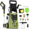 Himotor - Idropulitrice elettrica – 4000 psi 2.8 GPM con kit spray, lavatrice elettrica con rullo per tubo, cannone in schiuma incluso, guanto per lavaggio auto con guanto da lavaggio, lavatrice