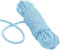 KuTi Kai All Purpose Rope 8 mm 10M - 32 Feet Length Strong Multifunctional Soft 100% Nylon Rope Natural Twisted Durable Long Ropes (Light Blue)