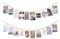 Mkono Hängendes Foto-Display mit Clips, Boho-Holzperlen-Girlande, Banner, Collage-Karte, Bild, Kinder-Kunsthalter, Schnur mit 9 Clips für Schlafzimmer, Wohnzimmer, Büro, Wohnheim-Dekoration,