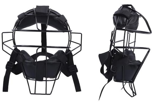 Baseball-Maske für Erwachsene, Softball-Catcher-Maske, Schiedsrichter-Gesichtsmaskenkäfig verstellbar, Traditionelle Baseball-Fängermaske aus hohlem Stahl mit bequemer Passform für Softball