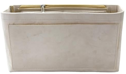 banbeln Geldbörsen-Organizer-Einsatz, Wildleder-Tasche, Organizer, Handtaschen-Tragetasche, Shaper, Wildleder-Material, weich und nicht beschädigend (Beige, Slender Medium)