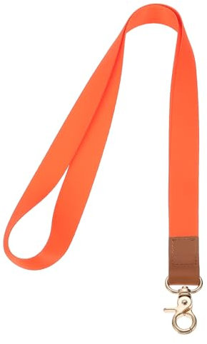 PATIKIL Umhängeband, 1 Set Langes Ausweishalterband mit Karabinerverschluss für Lehrerinnen Männer Schlüsselband für Geldbörse Schlüssel Ausweis Karte Pfeife, Orange