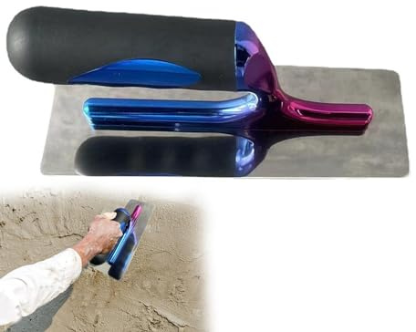 Drywall and Masonry Trowel Colored Handle, Stainless Steel, | Concrete Cement Drywall Plastering for Plastering Flooring Microcement Resin