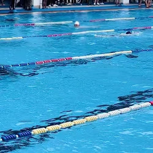 Cuerda de seguridad para piscina con divisor de carril de bloqueo de ondas, flotadores rojos, línea de separación de piscina de 4 m para equipos de piscina