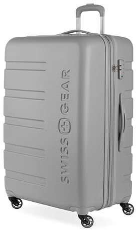 Swiss Gear 7366 Hardside Erweiterbares Gepäck mit Spinnrollen, GRAU, Carry-On 19-Inch, 7366 Hardside Erweiterbares Gepäck mit Spinnrollen