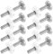 8 Baby Gate Extension Rods Kit: 4 Stair Gate Screws + 4 Baby Gate Wall Protector, Pressure Mounted Baby Gate Threaded Spindle Rods, Dog Safety Gate Wall Protector for Stair Gate Extension(White)