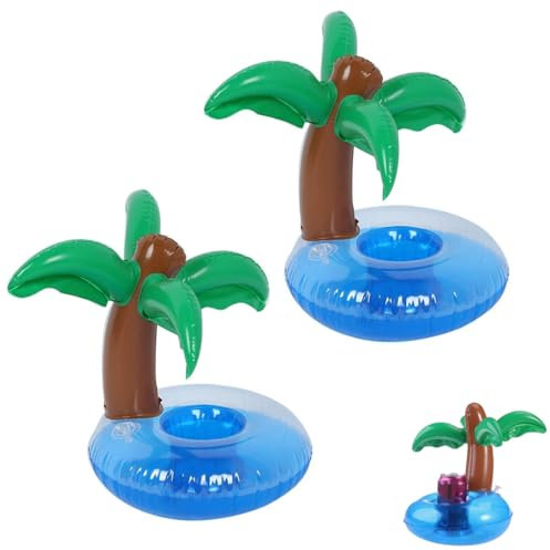 SGERUFZ Lot de 2 porte-bouteilles gonflables, porte-gobelets, pour piscine, fête de plage, pour enfants, famille, piscine