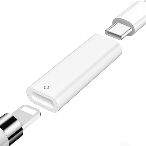 USB C to Pencil Adapter for Apple Pencil 1st Generation, Pencil Charger Adapter Only Compatible With iPad 10th/ iPad 11(A16) Pairing,Type C to Lightning female Charge Connector for iPencil 1st