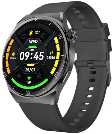 Beafon, smartwatch, 401, Armbanduhr, Fitnessuhr Damen und Herren, 1,43“ (3,63cm) AMOLED Display, Sprachassistent, Bluetooth Anruf, IP67, Fitness+Sport Mode, GPS kompatibel