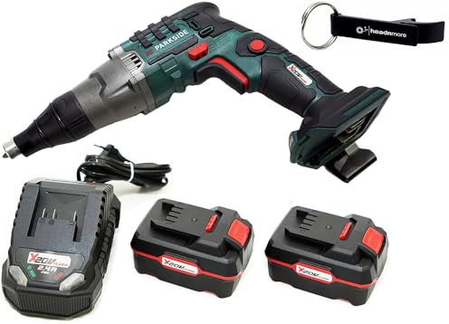 HEADNMORE® Bundle – 1 avvitatore a batteria Parkside® da 20 V PTBSA 20 + 1 portachiavi HEADNMORE® (batteria da 2 x 4 Ah)