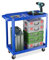 Relaxdays Werkstattwagen, Werkzeugwagen mit 2 Ebenen, mobiler Montagewagen, bis 100 kg belastbar, HBT: 76x78x35 cm, blau