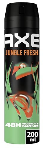 AXE - Déodorant Homme Spray - Jungle Fresh - 48h non-stop frais - Parfum feuilles de palmier et ambre - 200ml