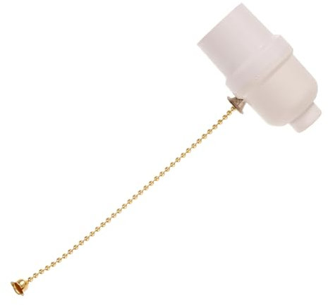 HOMOCONO Douille De Lampe à Chaînette Interrupteur Socle D'ampoule En Métal Accessoire Lumineux Pour Diy Compatible Ampoules Led Couleur Blanche 1 Pièce