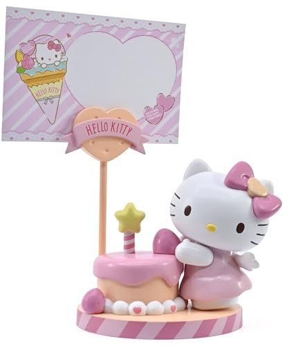 Yume Sanrio Hello Kitty Party Time Memo-Ständer – niedliches Hello Kitty Schreibtisch-Accessoire mit Kuchen-Design | Sanrio Geschenke & Sammlerstücke