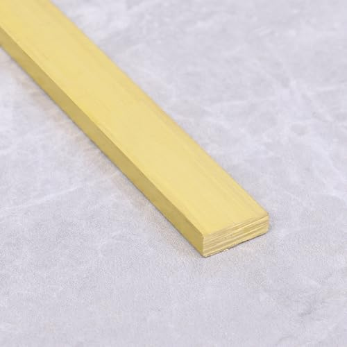 Brushed Brass Threshold Transition Trim Strip, Wood/Tiles/Vinyl Flooring Gap Filler Cover, 1 Metre Long Decorative Floor Divider Bar(10x20mm (3/8x3/4))