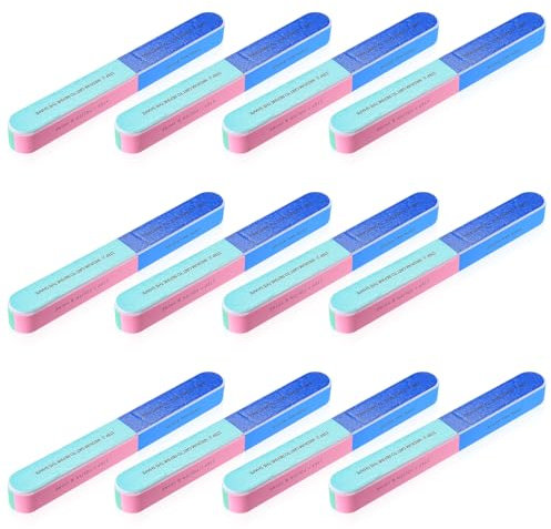 12 limas para pulir uñas, limas de colores para uñas naturales, limas para uñas de gel, limas para uñas, pulidor de uñas para uñas naturales, manicura, cuidado de uñas, limas para pulir uñas