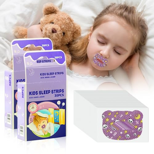 60 Stück Mundpflaster Schlafen Kinder,Mouth Tape for Sleeping Kids,Mundtapes zum Schlafen,Mund Tape Schlaf,Mundtape,Gegen Schnarchen Stopper,Anti Schnarch Pflaster,Schlafpflaster,Mundkleber für Kind