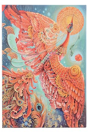 Firebird (Birds of Happiness) Midi Lined Hardback Journal (Elastic Band Closure)