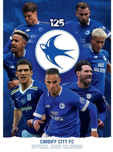 Kalender 2025 Cardiff City Monatsansicht A3 Fußball Kalender Offizielles Produkt