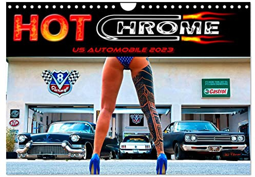Hot Chrome US Automobile (Wandkalender 2026 DIN A4 quer), CALVENDO Monatskalender: Kalender für Liebhaber von US Sportwagen und Oldtimer (CALVENDO Orte)
