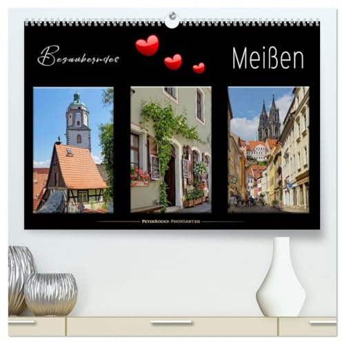 Bezauberndes Meißen (hochwertiger Premium Wandkalender 2026 DIN A2 quer), Kunstdruck in Hochglanz: Meißen, zauberhafte Stadt an der Elbe. (CALVENDO Orte)