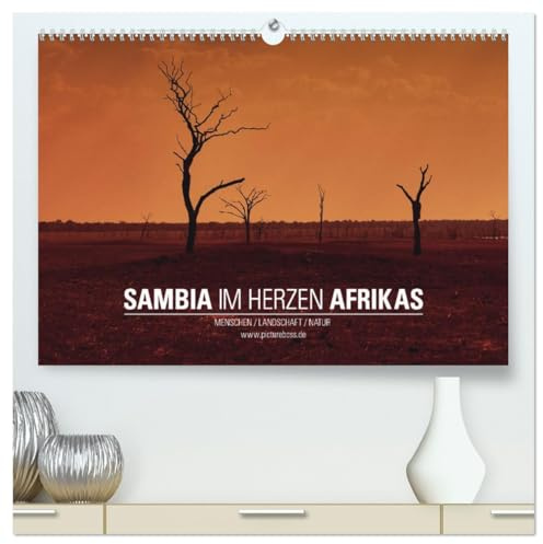 SAMBIA IM HERZEN AFRIKAS (hochwertiger Premium Wandkalender 2026 DIN A2 quer), Kunstdruck in Hochglanz: Eine Reise durch das wilde Sambia (CALVENDO Natur)
