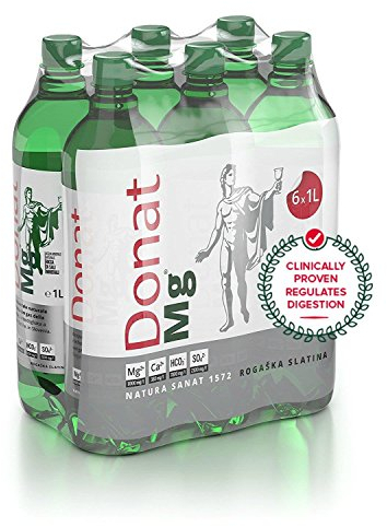 Natural Magnesium Water - 1000mg Magnesium in 1000ml ''Donat Mg'' Bulk Pack 6x1L