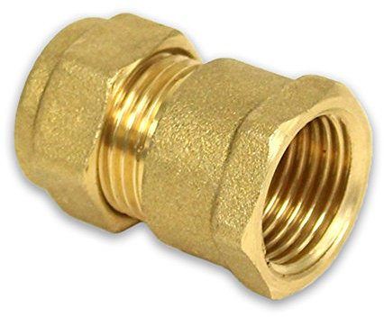 Messing-Klemmverschraubung für Kupferrohre, Übergang mit IG, 3/8-12mm