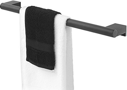 Tiger Bold Handtuchhalter 60 cm, Handtuchreck aus Edelstahl, Schwarz-matt