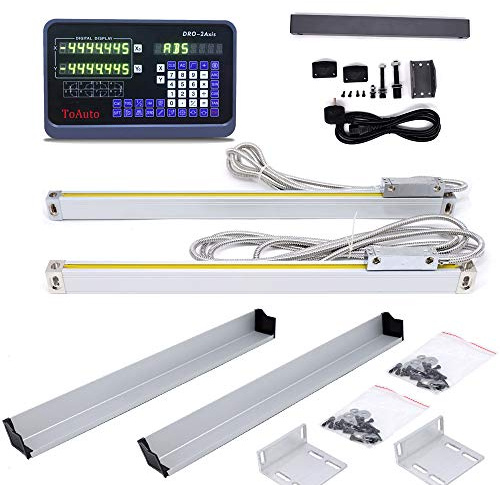 2-Achsen-Digitalanzeige, DRO-Anzeige mit Präzisionslinearskala , 5 μm, 50 ~ 1000 mm , für Fräsdrehmaschine EDM Maschine, 400mm+850mm, 1
