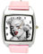 Taport® Quarzuhr / Armbanduhr, quadratisch, Armband aus echtem Leder in Pink, Zifferblatt mit Marilyn Monroe-Design + Ersatz-Batterie + Geschenkverpackung