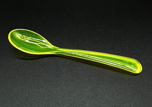 Kimmel 21-000-3311-1 Egg Spoons/Children's Spoons Large Pack of 6 Plastic Yellow Transparent