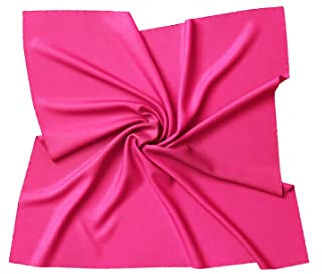 PB Pietro Baldini Seidentuch Bandana für Damen - Edel und chic als Halstuch verwendbar - 55 x 55 cm - rose