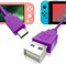 HEATFUN Switch Charger Cable, USB Charger Cable for Switch, Switch OLED, Switch lite - Purple