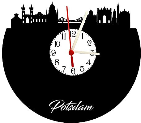 bigcopy e.K. Wanduhr Potsdam Skyline mit Ziffernblatt, hochwertige Acrylglasuhr Wanduhr mit Quarzwerk