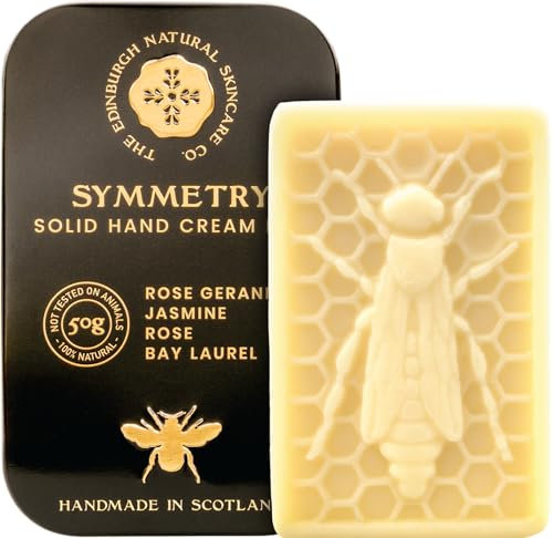 Symmetry Hand Cream Bar – 100% Natural Moisturiser for Very Dry Hands | With Beeswax, Cocoa Butter & Coconut Oil | Long-Lasting, Travel-Friendly, Cruelty-Free, Ideal for Gifting | 50g