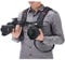 ZTO Ztowoto Cinghia doppia tracolla per fotocamera tracolla regolabile a sgancio rapido per doppia fotocamera con cordino di sicurezza per fotocamera DSLR SLR (Ztowoto-2)