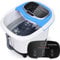 RELAX4LIFE Pediluvio Idromassaggio Elettrico 3 in 1 con Doccia, Riscaldamento Rapido e Mantenimento Temperatura, Sterilizzazione a Infrarossi e Timer 60min con Rotelle (Celeste)