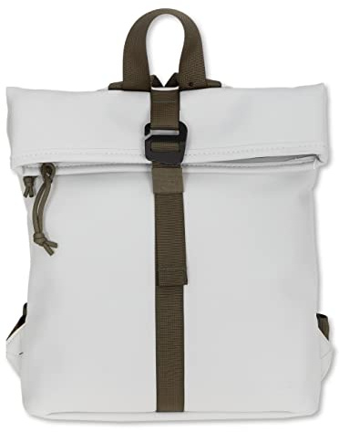 New Rebels Rucksack Damen Tim Fashion small Damenrucksack Mini Handtasche Plane + Schlüsseletui (Hellgrau-Oliv 1287 06)