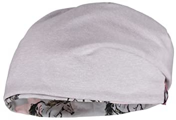 maximo Kids-Beanie Reversible Jersey Bedruckt, UV 50 Made in Germany Reversible 51 silbermel./grau-schwarz Pferd