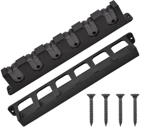 SHADDOCK Angeln Rutenständer Wandhalterung Rutenhalter Halterung Vertical Rod Rack für 6 Ruten Angeln Rutensortieren Rutenhalter Angelzubehör (Schwarz)