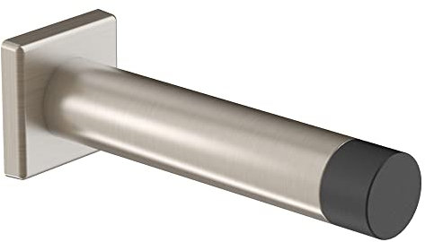 National Hardware N830-527 Reed Door Stop, 3, Satin Nickel with Matte Black Tip