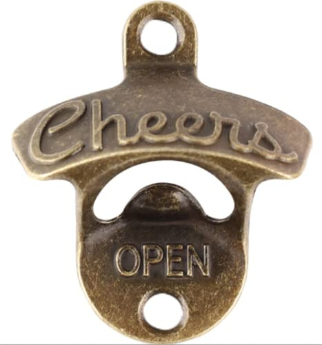 LUVYIMO Retro Bottle Opener Cowboy Hat Bottle Opener Zinc Alloy Beer Baseball Football Bottle Open Basketball Bottle Opener (Cheers Open Bronze)