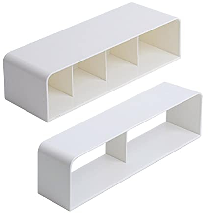 Tongdejing Lot de 2 porte-parapluies, sans perforation, durables, à fixation murale, style japonais, réglables pour couloir (blanc)