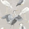 Elegant Homes Heron Birds The Design Library Wallpaper Grey Taupe White Natural