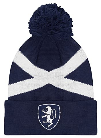 fan originals Scotland Hat Retro Football Bobble Saltire Flag Blue/White