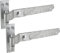 IRONTITE® Bisagras de puerta galvanizadas resistentes de 300 mm, bisagras de gancho y banda para puertas de madera. Bisagras de manivela con fijaciones incluidas. (galvanizadas)