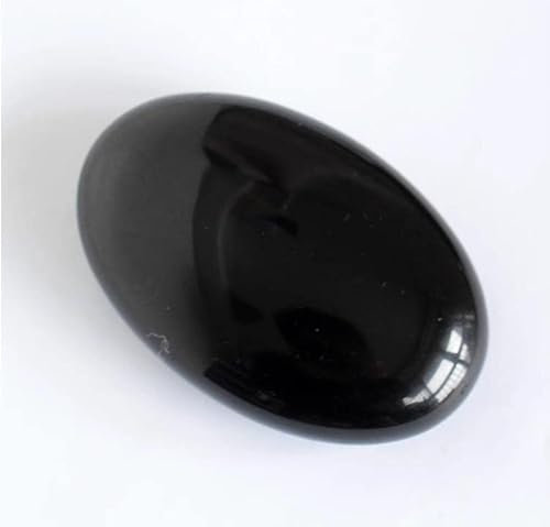 Obsidiana Stein Handschmeichler - 1 Stück Obsidiana Kristallstein Nature Edelsteine, Seifenstein, Glatter Heilkristall, Sorgenstein