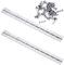 GYTFOG Piano Hinge,Piano Metal Hinge 30cm,2pcs Stainless Steel Continuous Hinge with Holes Heavy Duty Polished Piano Hinges with 24pcs Screws for for Pianos,Cabinet Doors,Large Windows,Boats